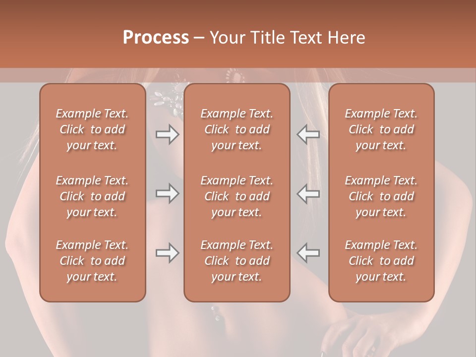 Attractive Tits Caucasian PowerPoint Template