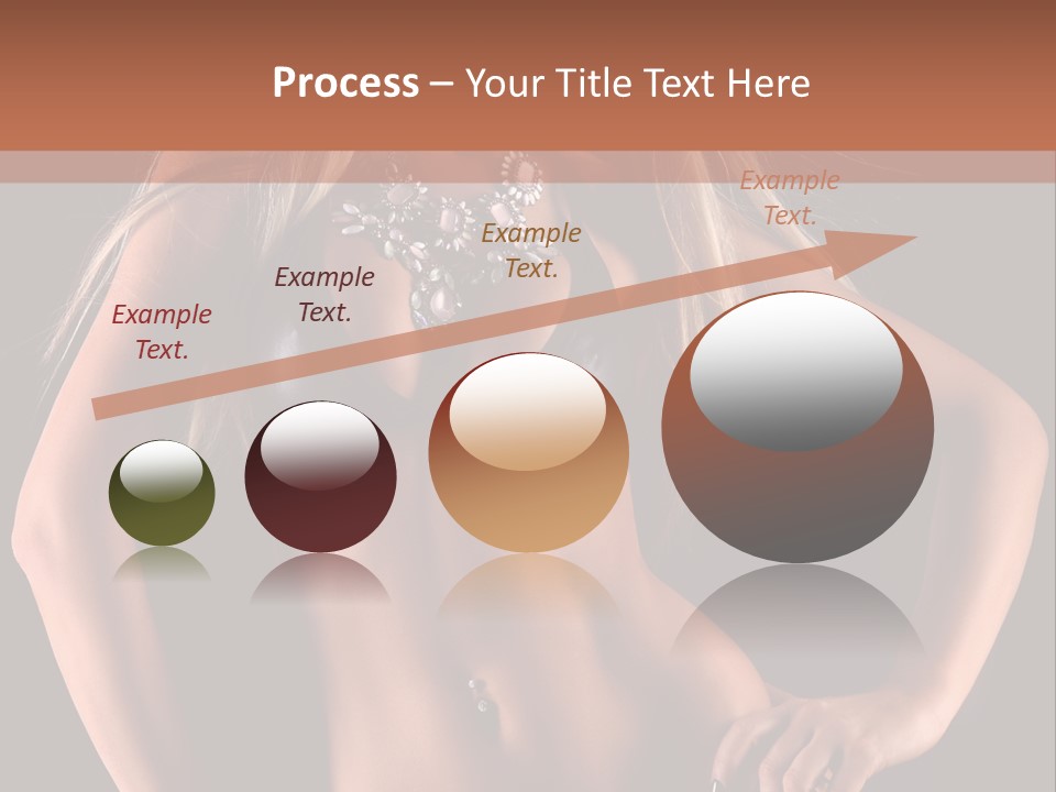 Attractive Tits Caucasian PowerPoint Template