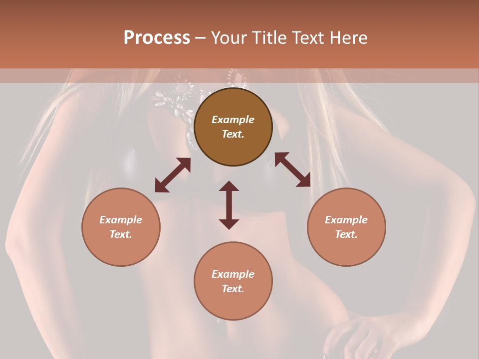 Attractive Tits Caucasian PowerPoint Template