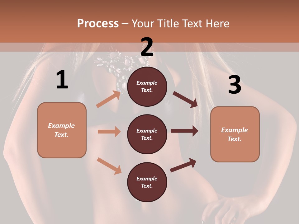 Attractive Tits Caucasian PowerPoint Template