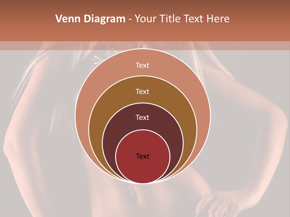 Attractive Tits Caucasian PowerPoint Template
