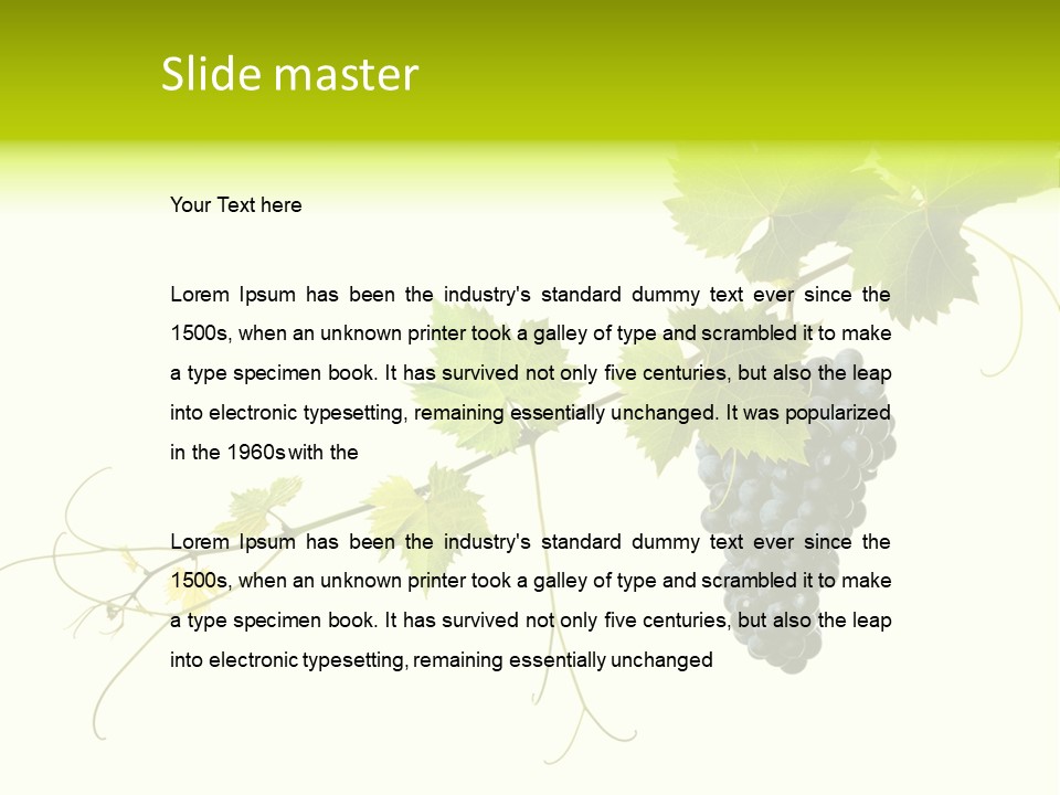 Green Plant Bunch PowerPoint Template