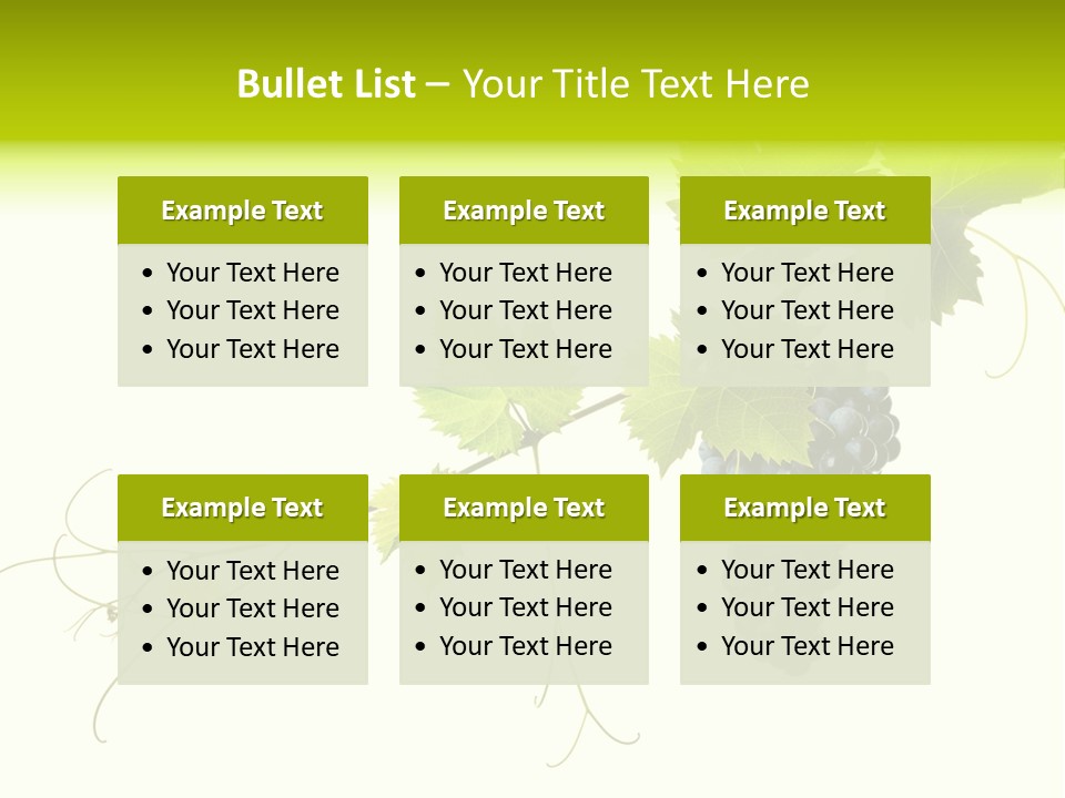 Green Plant Bunch PowerPoint Template