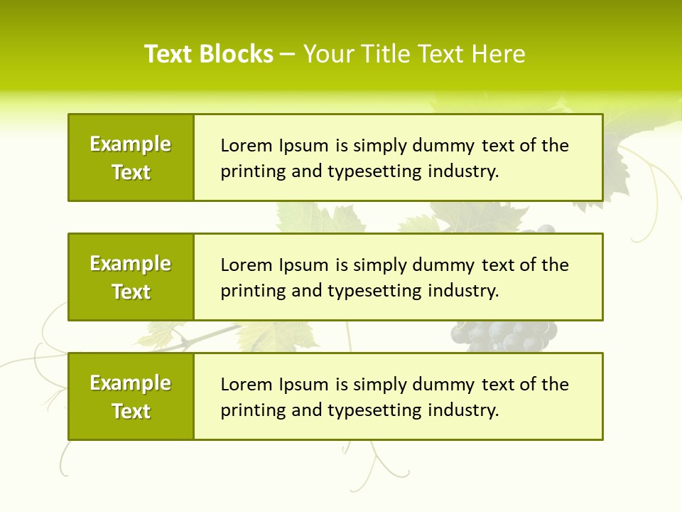Green Plant Bunch PowerPoint Template