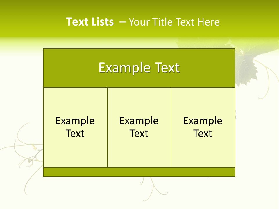 Green Plant Bunch PowerPoint Template