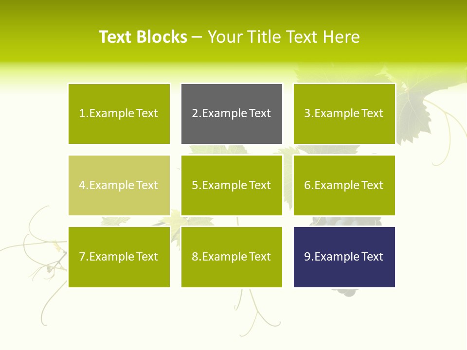Green Plant Bunch PowerPoint Template
