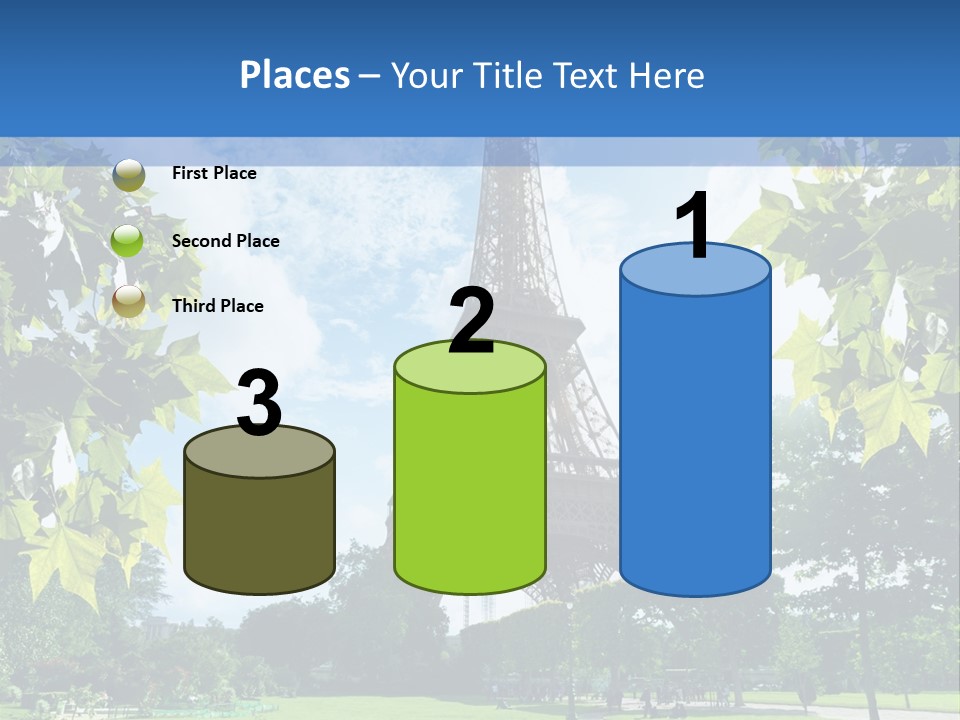 Green Landmark Paris PowerPoint Template