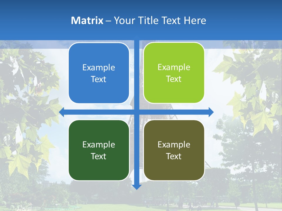 Green Landmark Paris PowerPoint Template