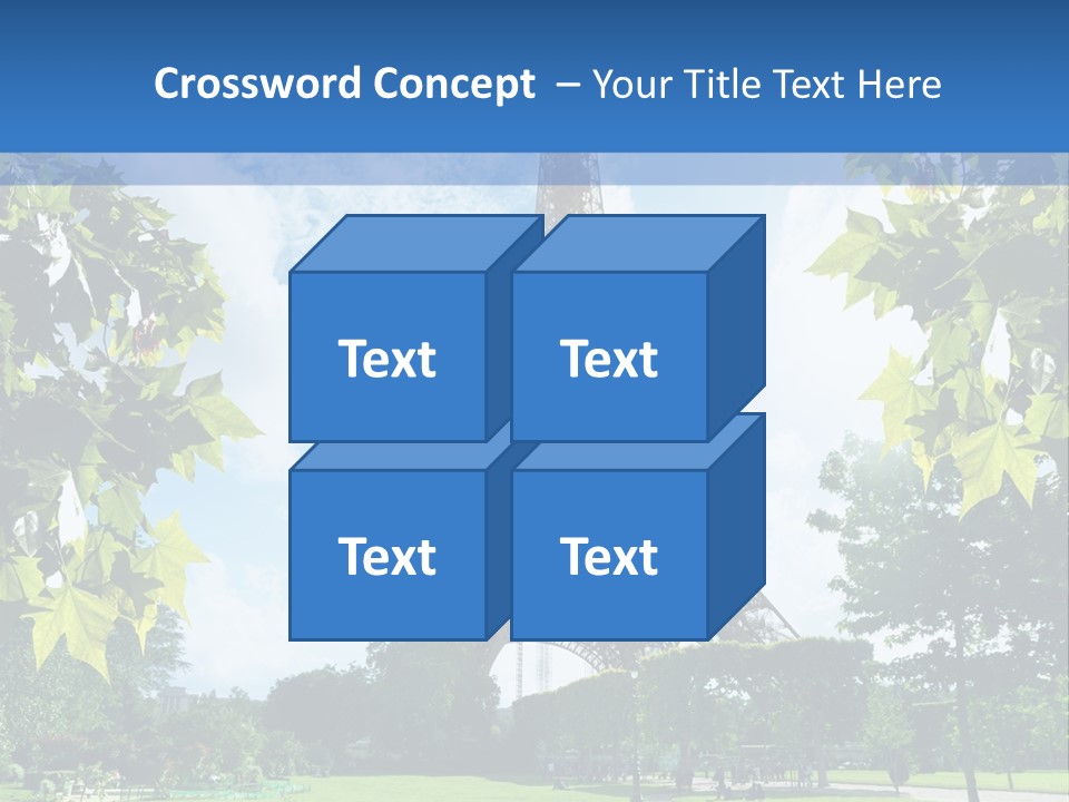 Green Landmark Paris PowerPoint Template