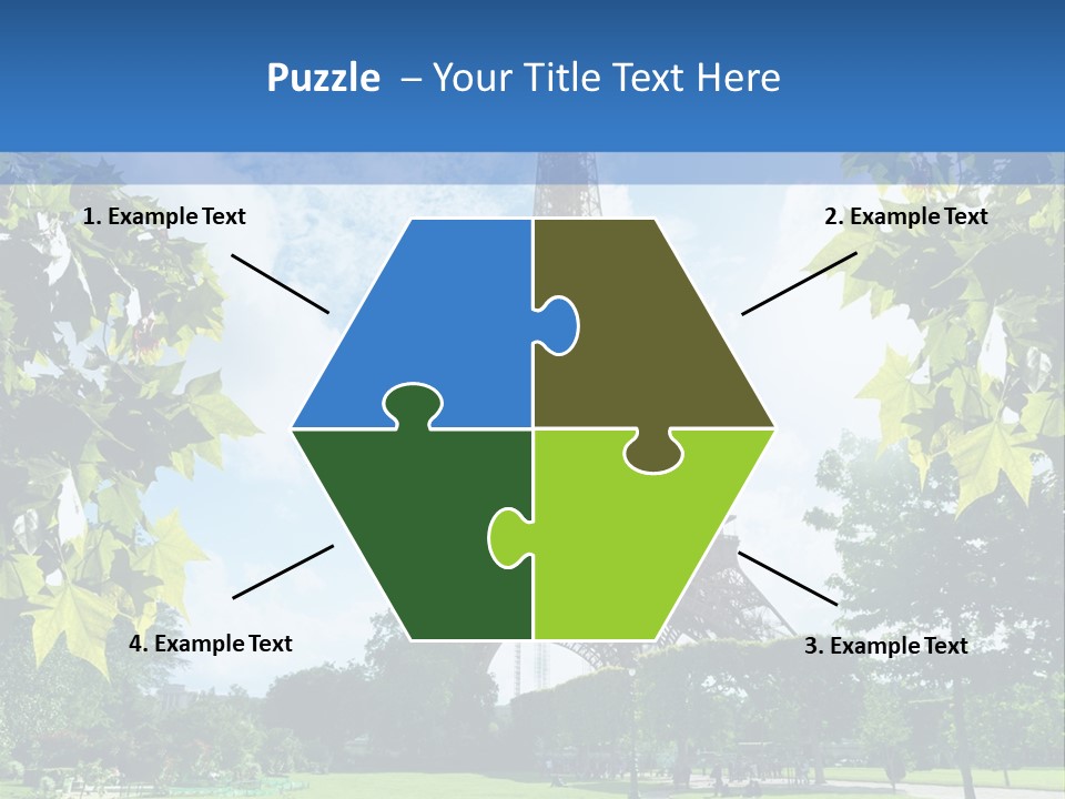 Green Landmark Paris PowerPoint Template