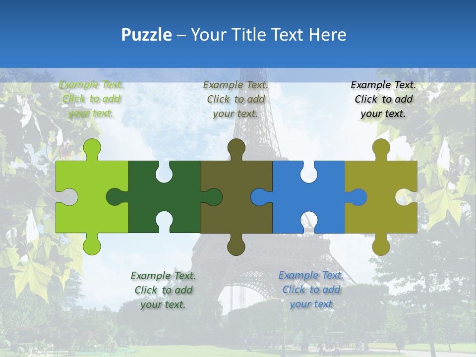 Green Landmark Paris PowerPoint Template
