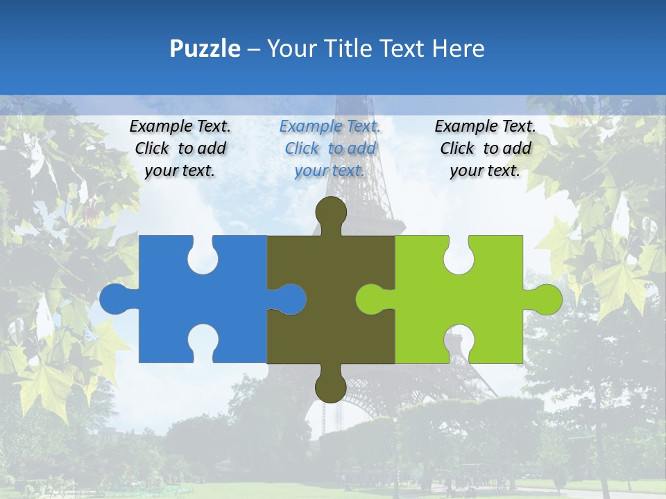 Green Landmark Paris PowerPoint Template