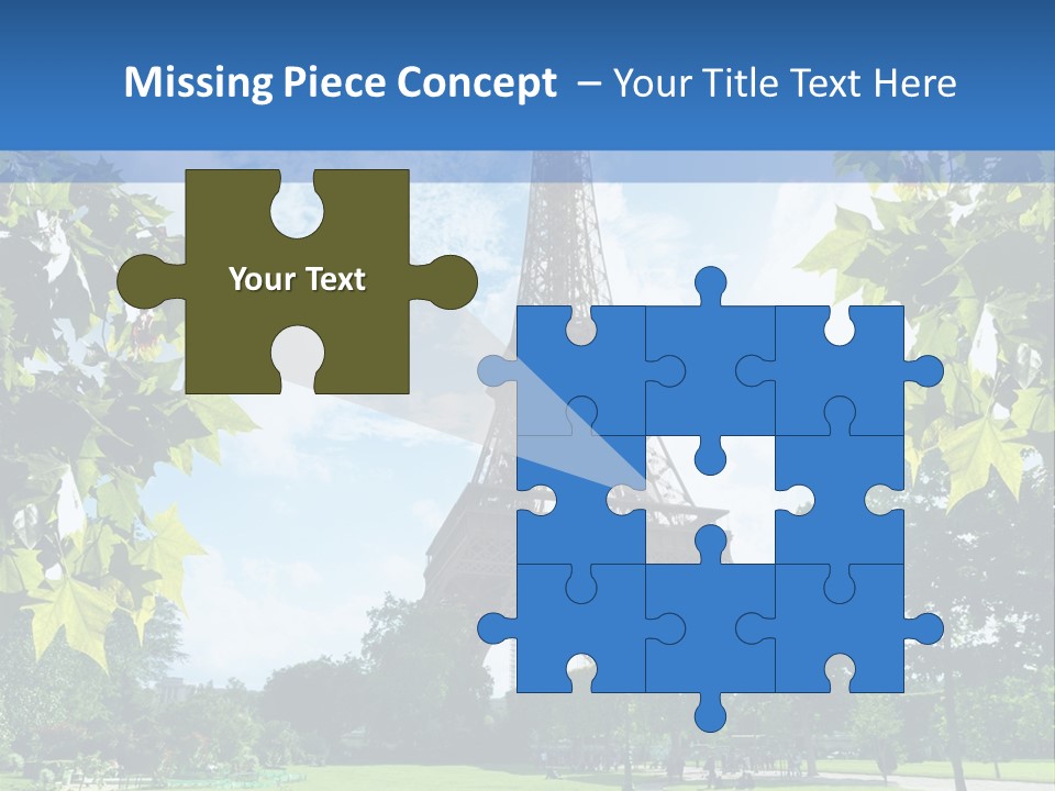 Green Landmark Paris PowerPoint Template