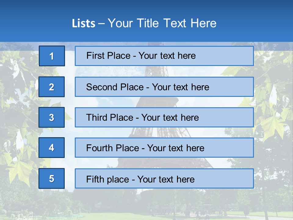 Green Landmark Paris PowerPoint Template