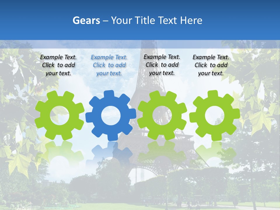 Green Landmark Paris PowerPoint Template