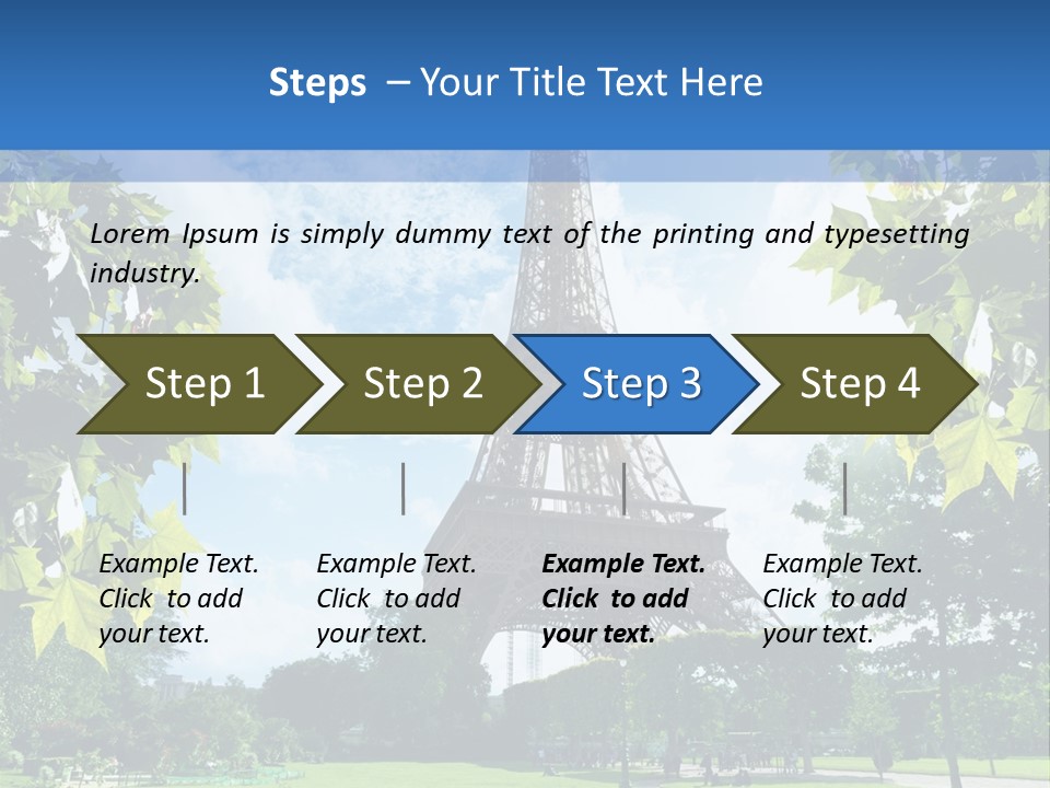 Green Landmark Paris PowerPoint Template