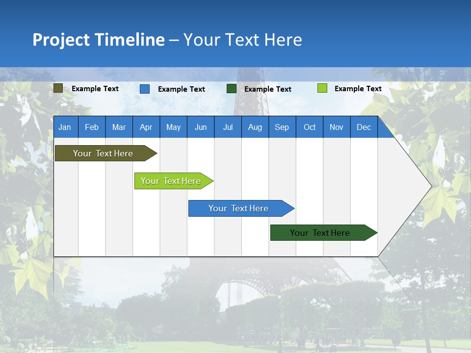 Green Landmark Paris PowerPoint Template