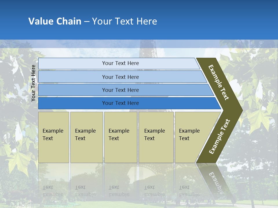 Green Landmark Paris PowerPoint Template