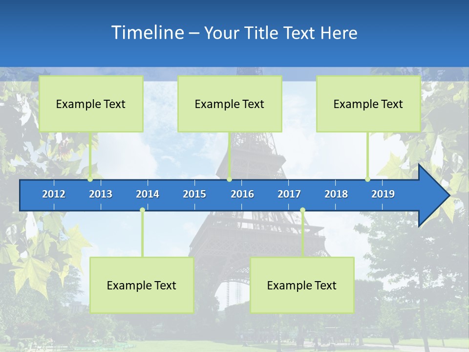 Green Landmark Paris PowerPoint Template