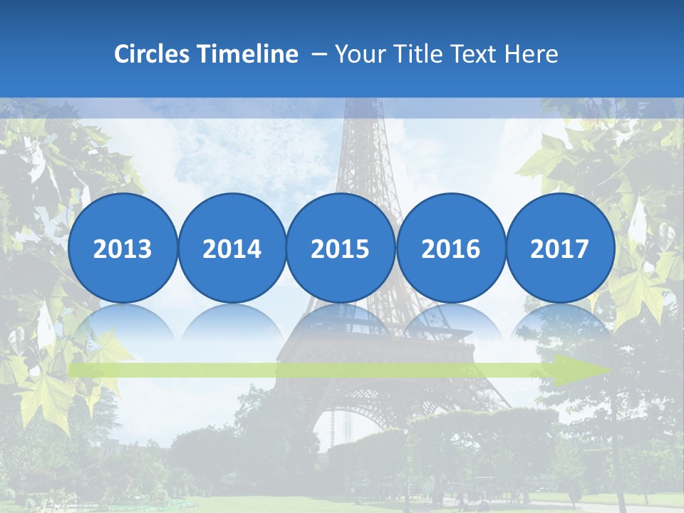 Green Landmark Paris PowerPoint Template