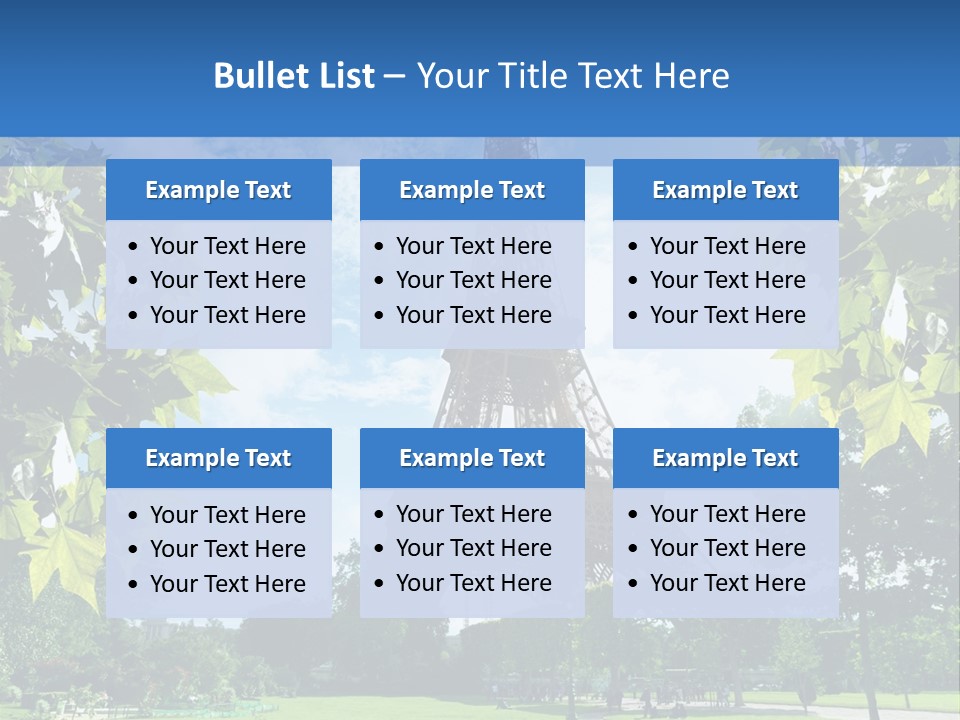 Green Landmark Paris PowerPoint Template