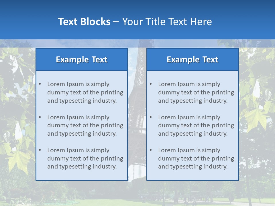 Green Landmark Paris PowerPoint Template