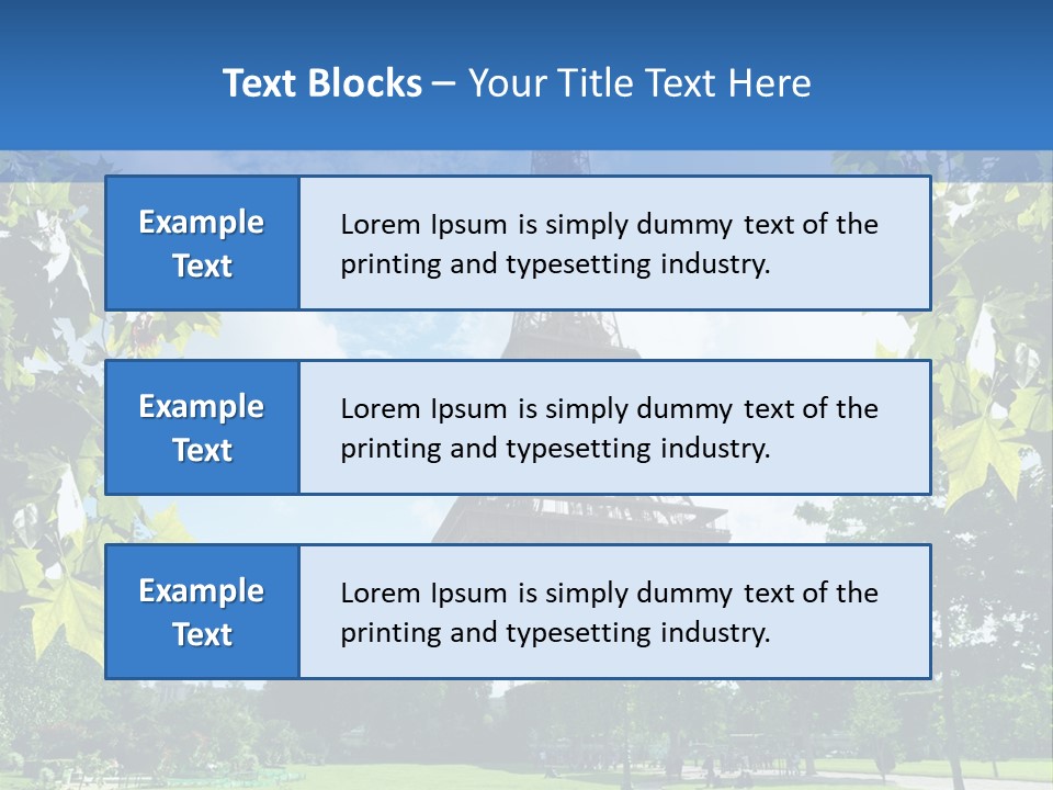 Green Landmark Paris PowerPoint Template