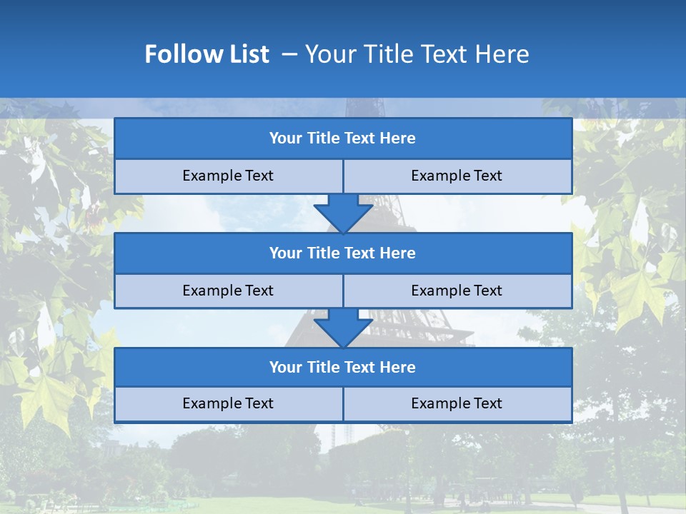 Green Landmark Paris PowerPoint Template
