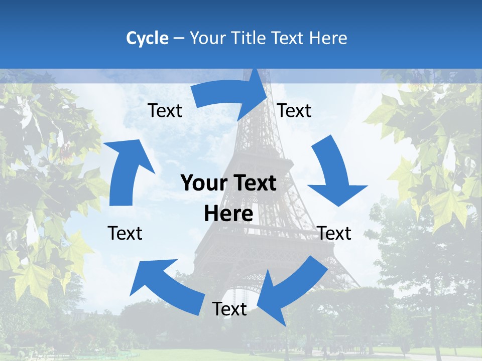 Green Landmark Paris PowerPoint Template