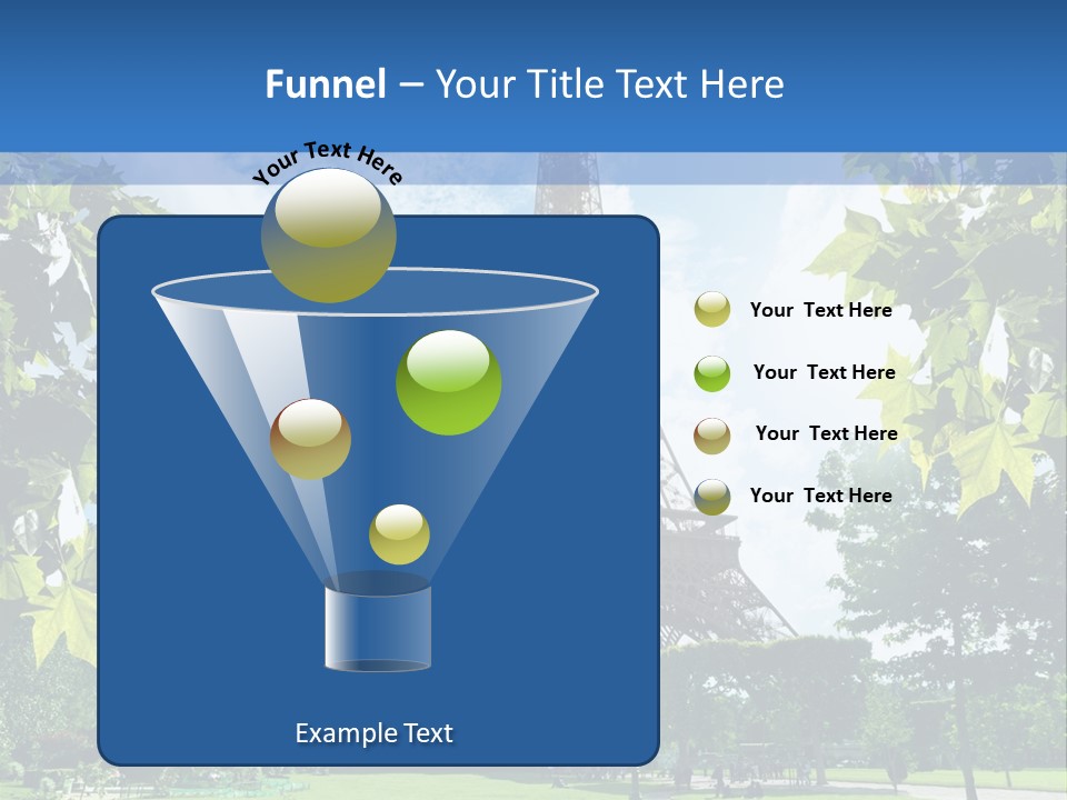 Green Landmark Paris PowerPoint Template