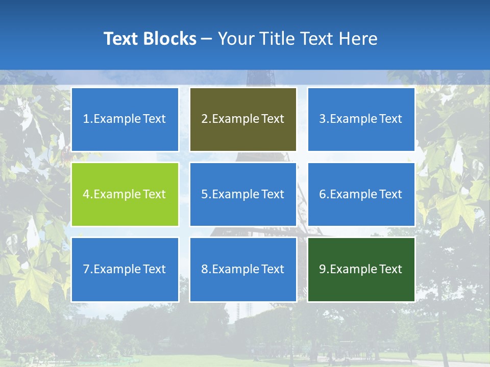 Green Landmark Paris PowerPoint Template