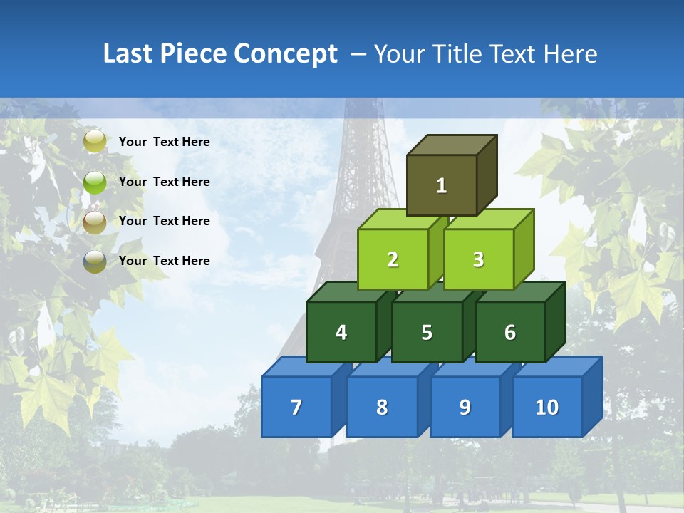 Green Landmark Paris PowerPoint Template