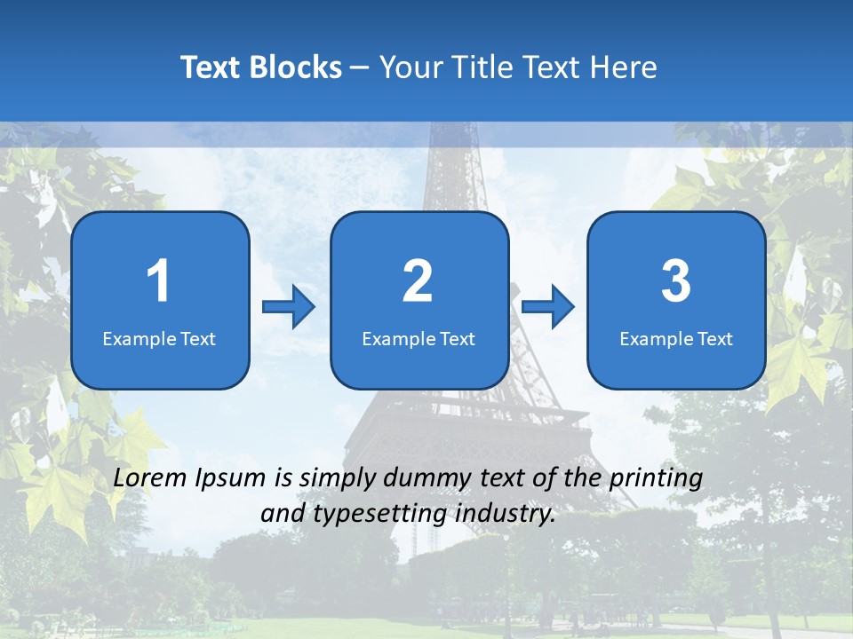 Green Landmark Paris PowerPoint Template