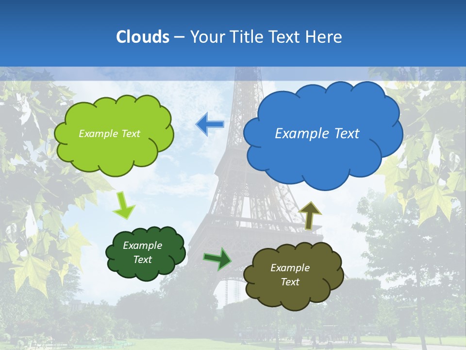 Green Landmark Paris PowerPoint Template