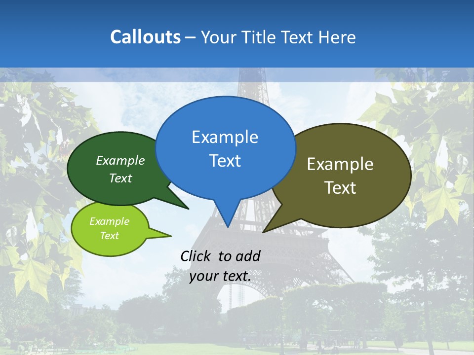 Green Landmark Paris PowerPoint Template
