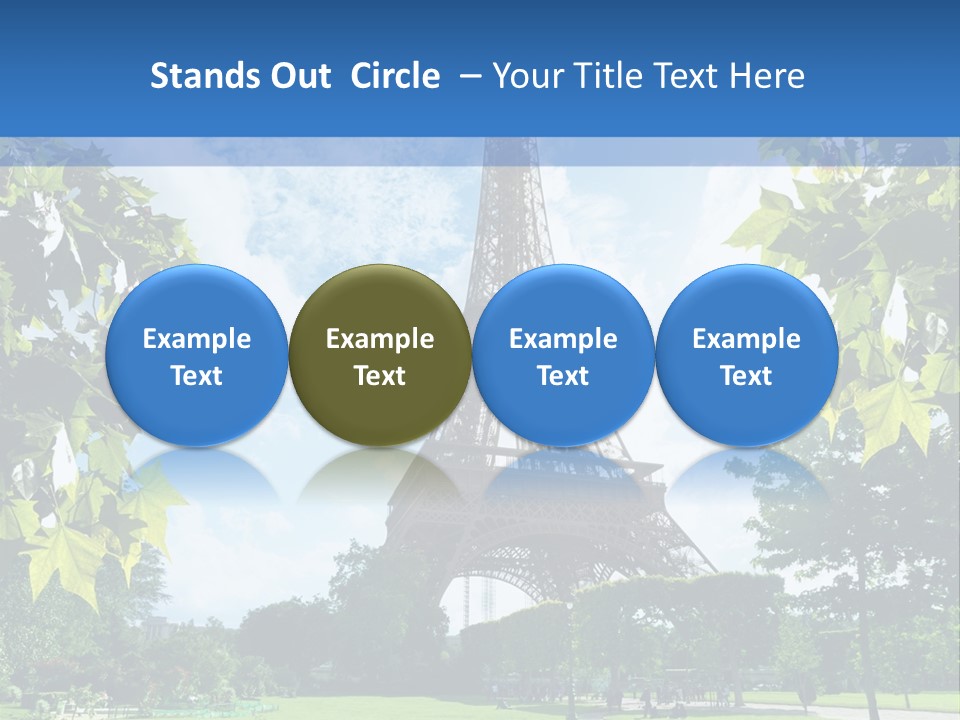 Green Landmark Paris PowerPoint Template