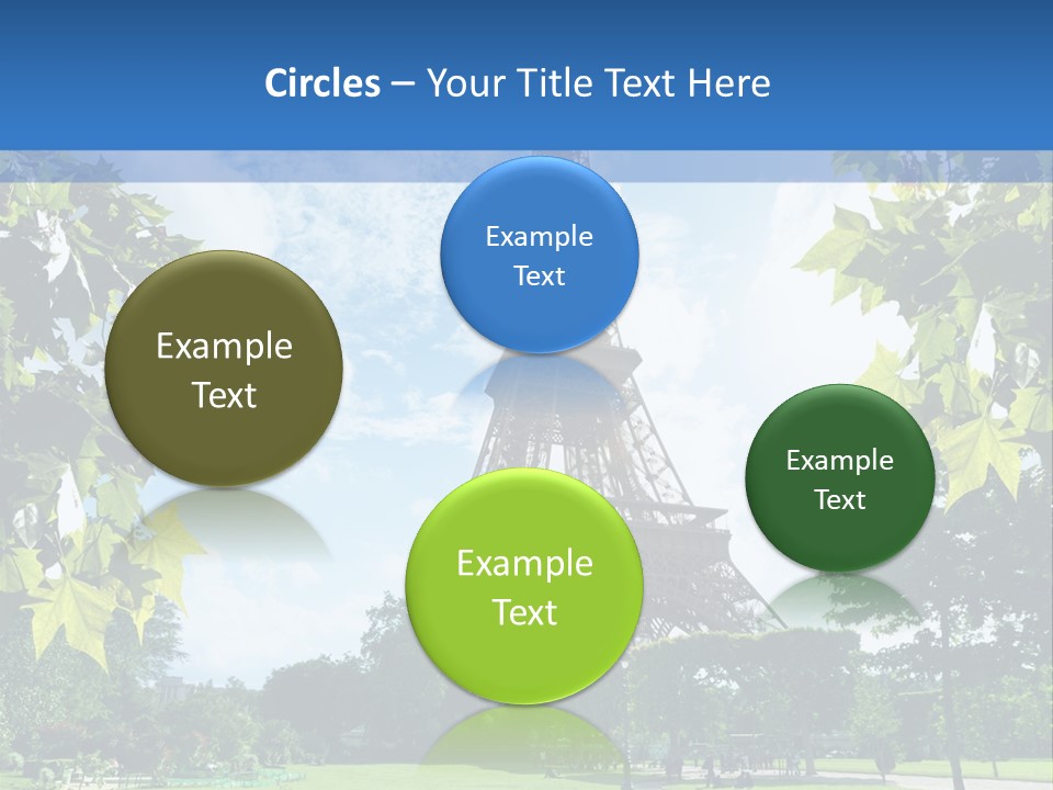 Green Landmark Paris PowerPoint Template