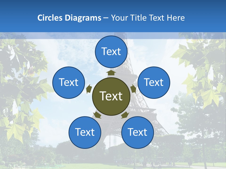 Green Landmark Paris PowerPoint Template