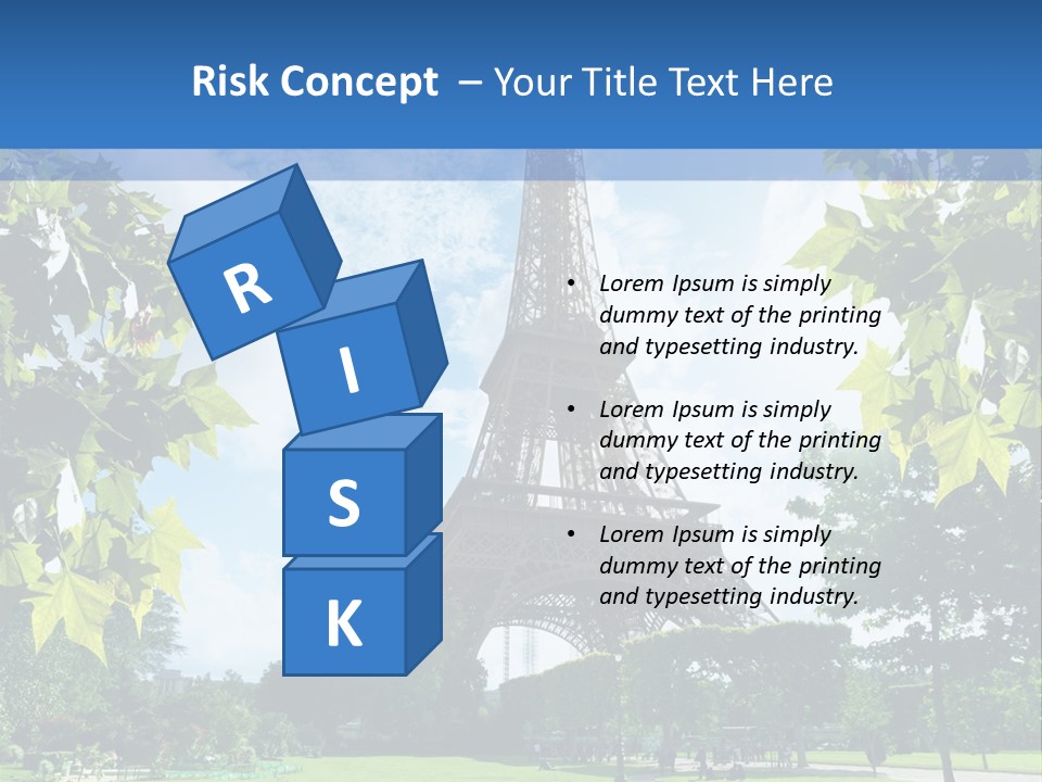 Green Landmark Paris PowerPoint Template