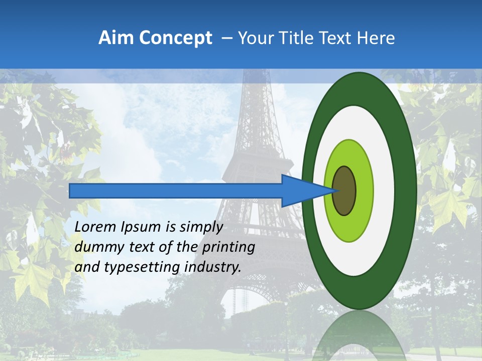 Green Landmark Paris PowerPoint Template