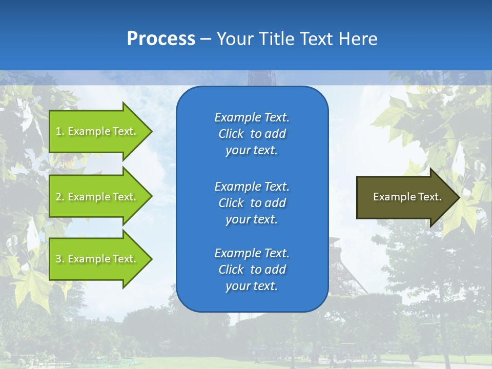 Green Landmark Paris PowerPoint Template