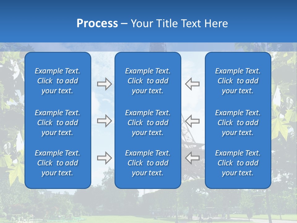 Green Landmark Paris PowerPoint Template