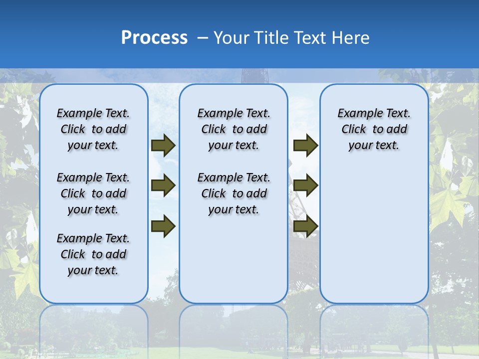 Green Landmark Paris PowerPoint Template