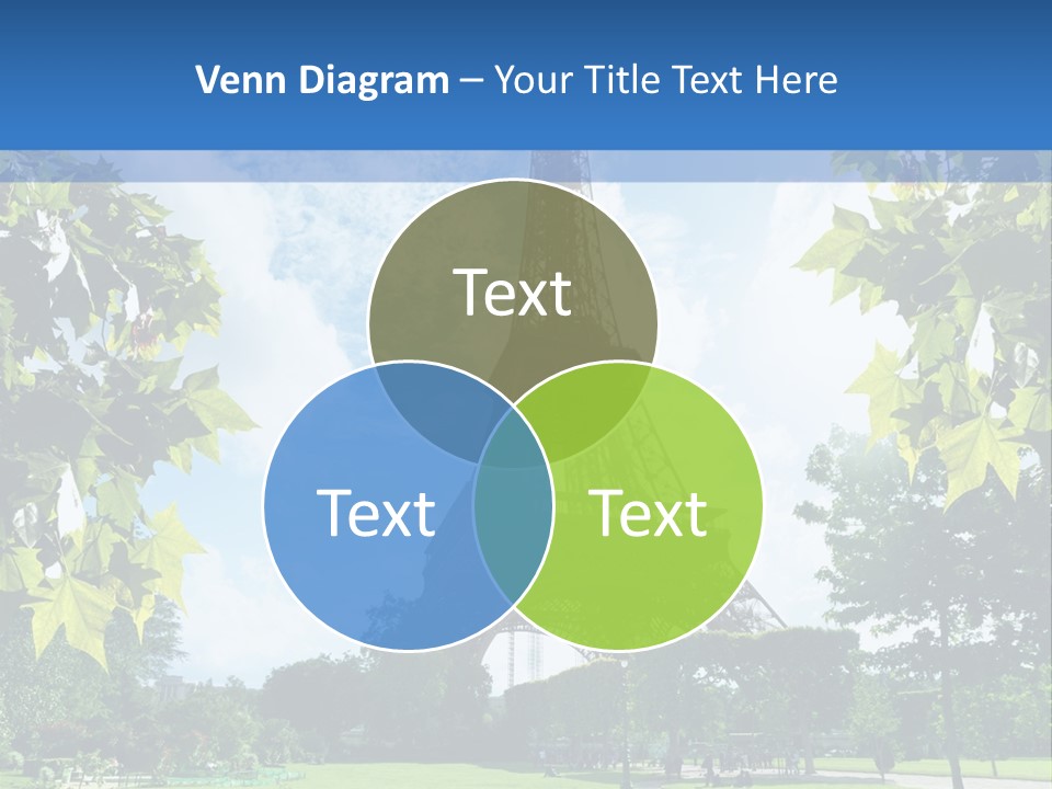 Green Landmark Paris PowerPoint Template