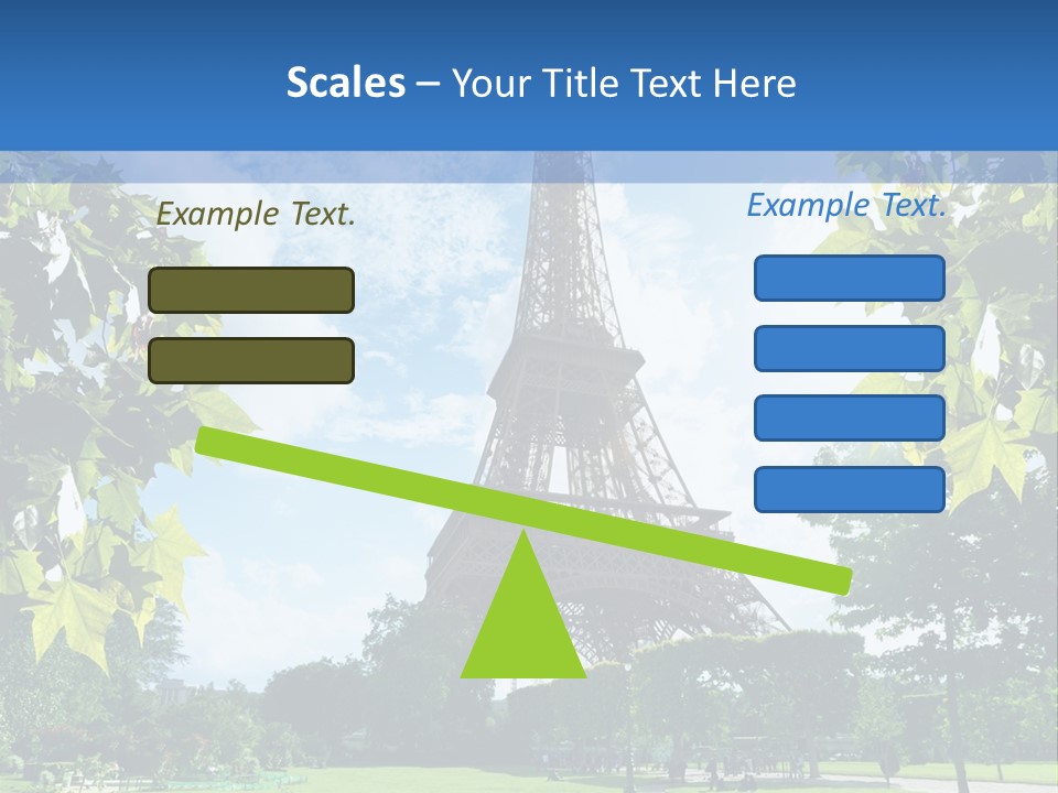 Green Landmark Paris PowerPoint Template
