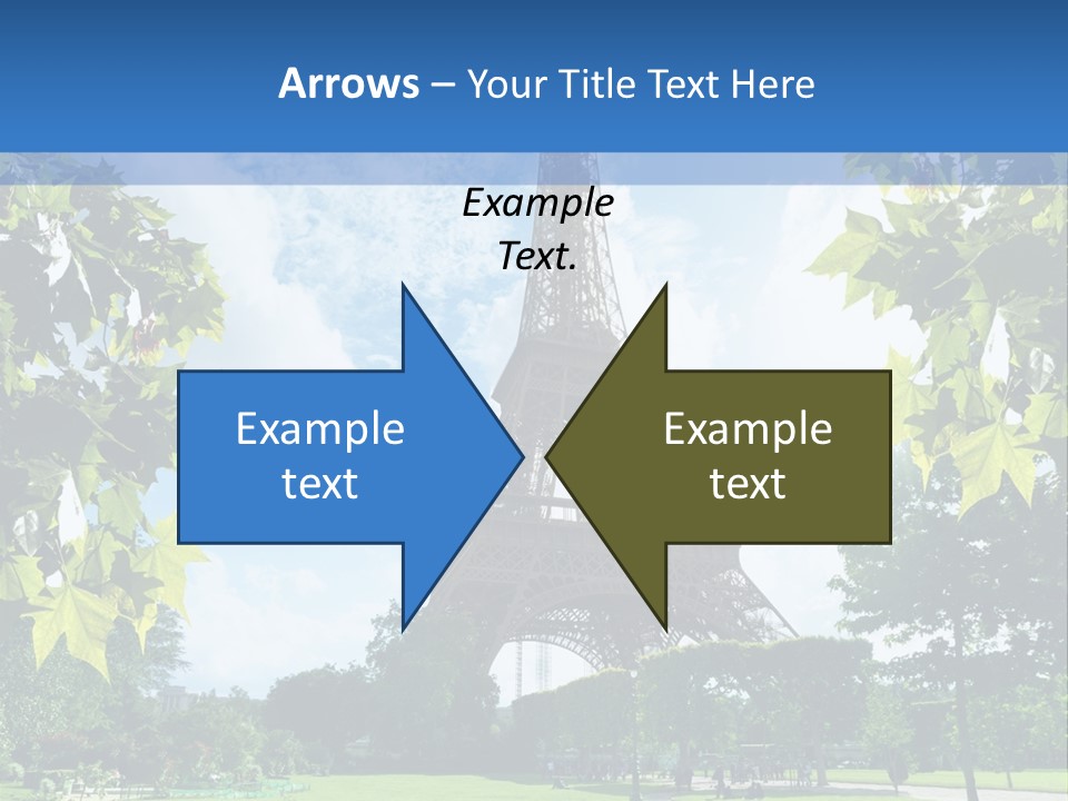 Green Landmark Paris PowerPoint Template