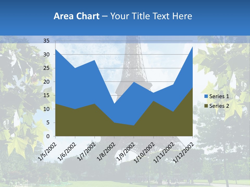 Green Landmark Paris PowerPoint Template