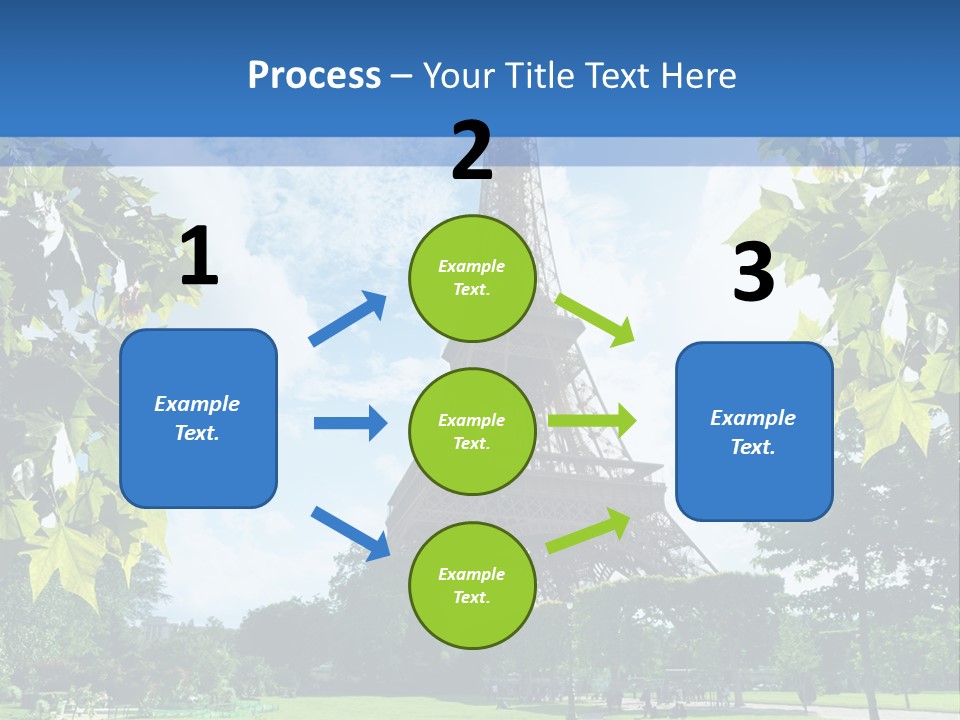 Green Landmark Paris PowerPoint Template