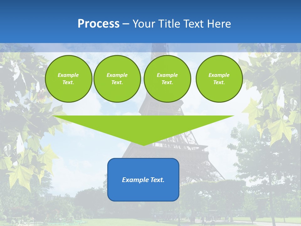 Green Landmark Paris PowerPoint Template