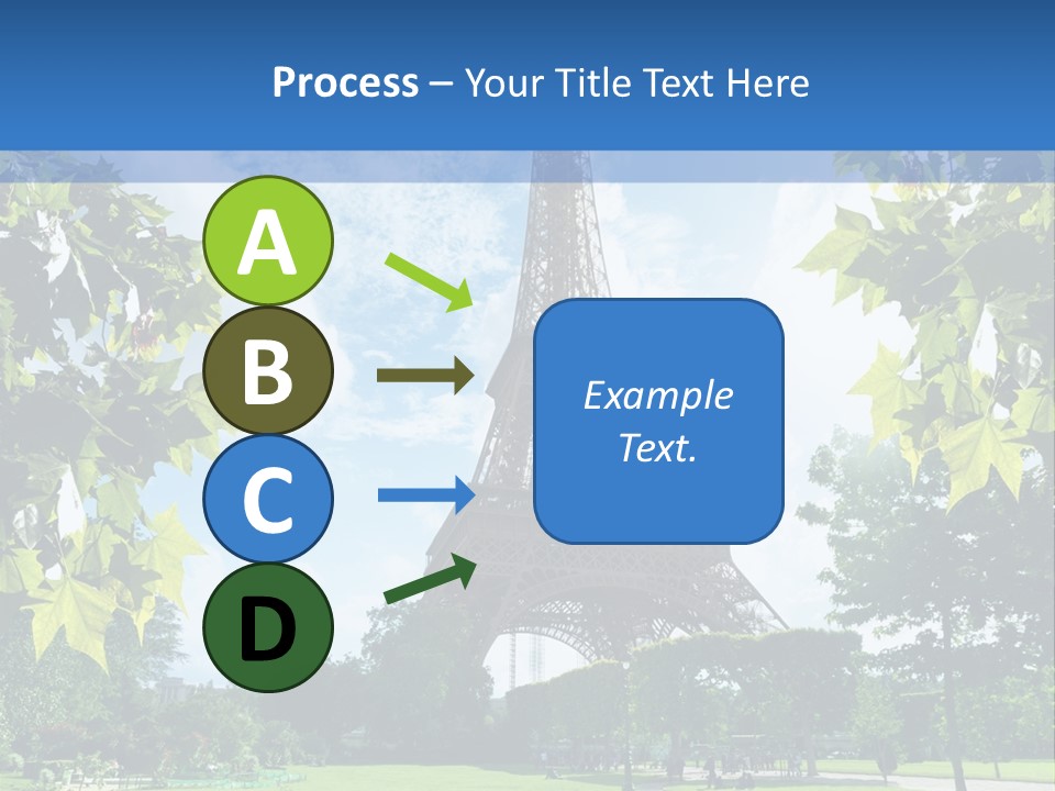 Green Landmark Paris PowerPoint Template